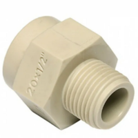 Переход пластмассовый с РН 20х1/2" СЕРЫЙ PPR